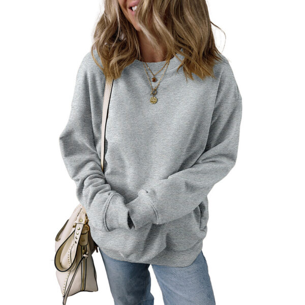 European And American Loose Oversize Laid-back Long Sleeve Sweater Women - Image 4