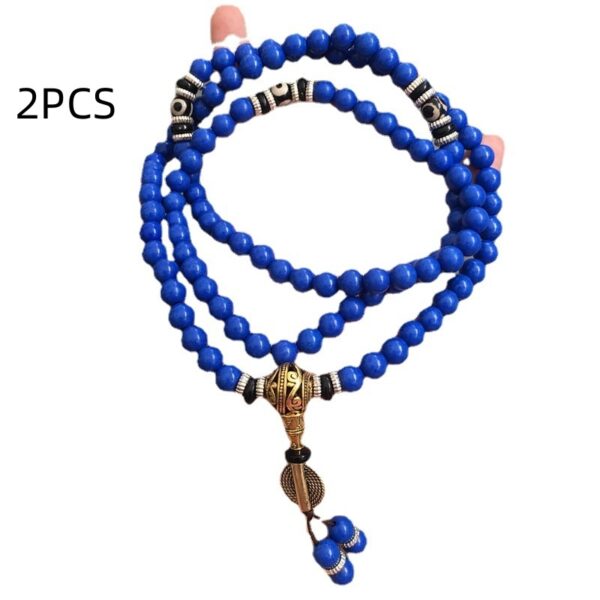 Lapis Lazuli Multi-circle With Tibet Beads 108 Bracelets - Image 7