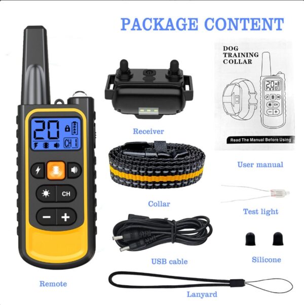 ElDog Pet Training Collar Rechargeable Waterproof Electric Shock Anti Bark R800m - Image 10