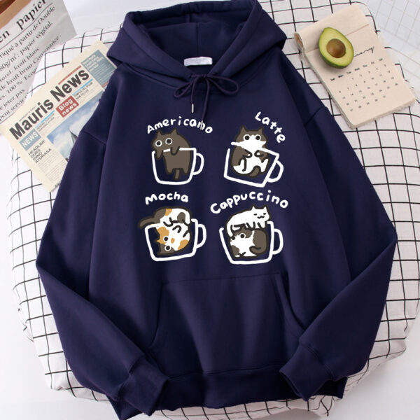 Five Kitties Play In Cup Hoodie - Image 3