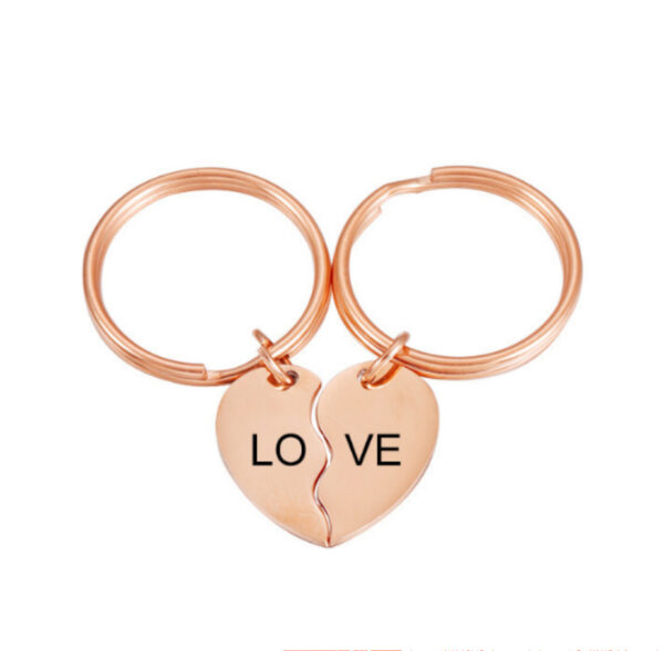Love Stainless Steel Lettering Keychain Pendant Friend Couple - Image 10