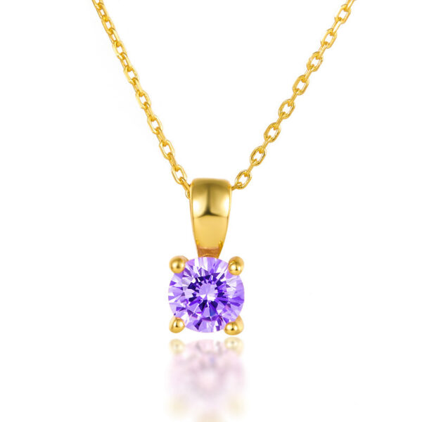 925 Sterling Silver December Birthday Stone Necklace Niche Senior Female - Image 5