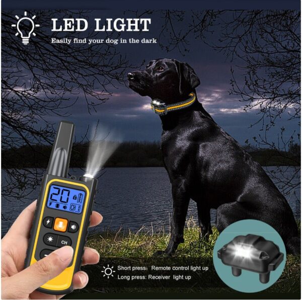 ElDog Pet Training Collar Rechargeable Waterproof Electric Shock Anti Bark R800m - Image 3