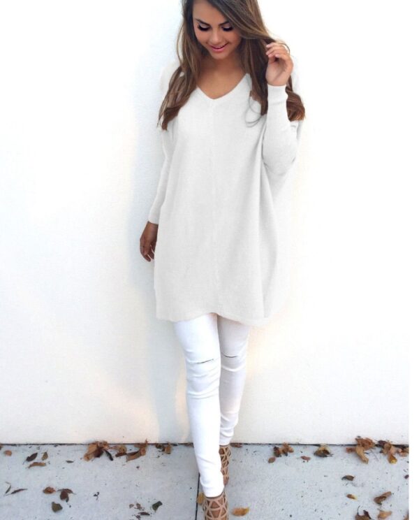 V-Neck Warm Sweaters Casual Sweater - Image 8