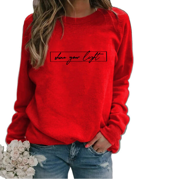 Women's Printed Casual Loose Sweatshirt Shirt - Image 8