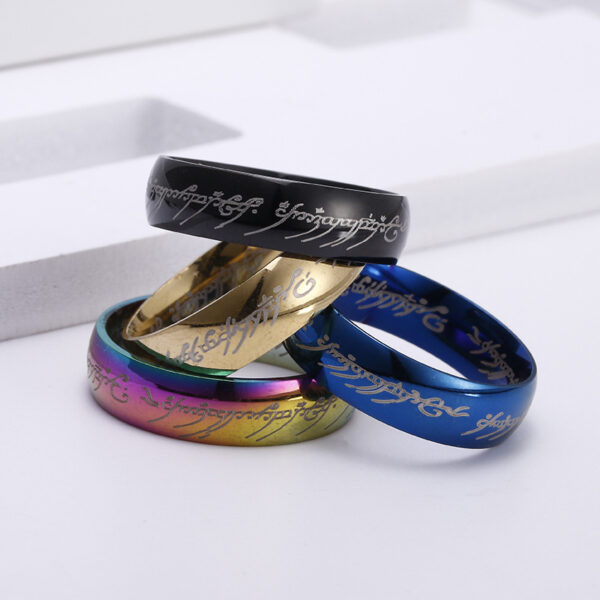 Titanium Steel Ring Men's Ring Ring - Image 9