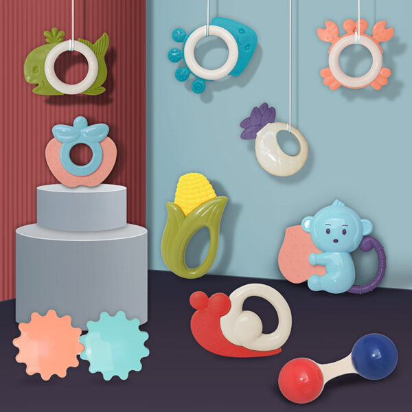 Baby Rattle 10 Piece Set, Hand Rattle Gift Box Set - Image 4