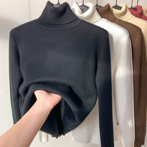Turtle Neck Winter Sweater Women Elegant Thick Warm Female Knitted Pullover Loose Basic Knitwear - Image 7