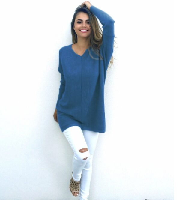 V-Neck Warm Sweaters Casual Sweater - Image 4