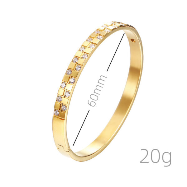 Non-fading Ornament Women's Electroplated Gold Titanium Steel Bracelet - Image 3