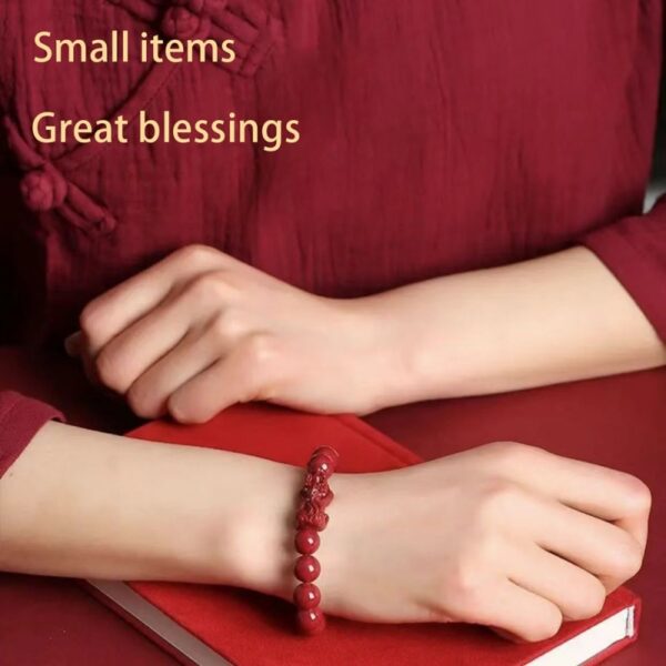 Cinnabar Double Pixiu Bracelet - Image 9