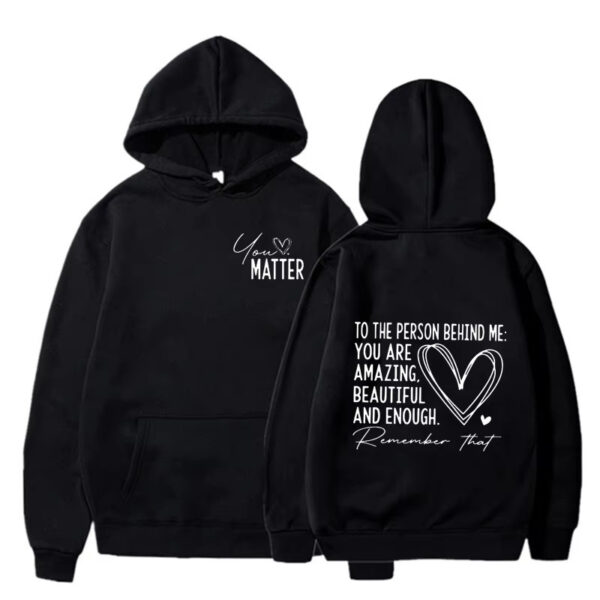 Spring And Autumn Casual Fashion Love Letter Loose Men's And Women's Hoodie - Image 8