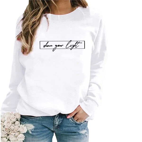 Women's Printed Casual Loose Sweatshirt Shirt - Image 9