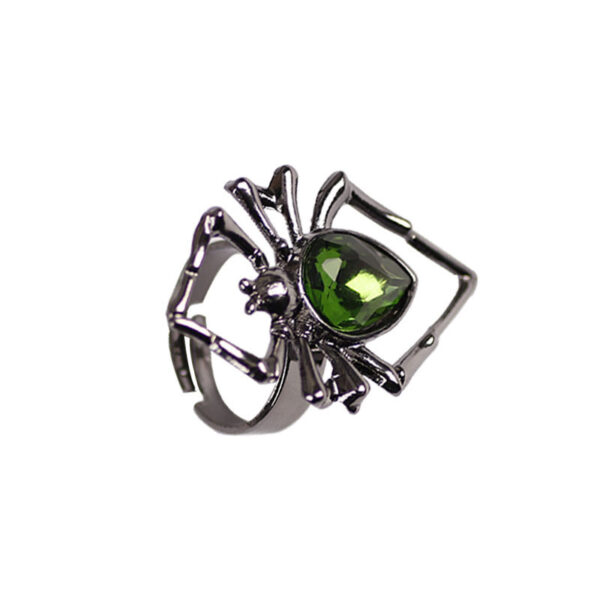 Retro Fashion Animal Ring Creative Black Spider Inlaid Rhinestone - Image 2