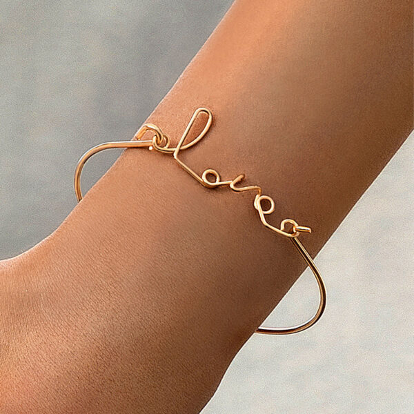Bow Letter Personality Geometric Irregular Bracelet - Image 10
