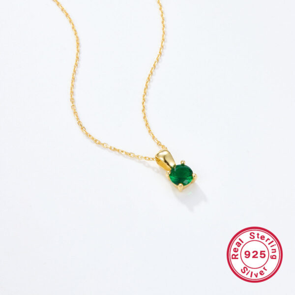 925 Sterling Silver December Birthday Stone Necklace Niche Senior Female - Image 6