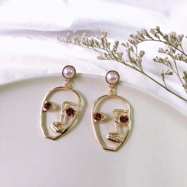 Korean face personality pearl design earring Earrings - Image 6