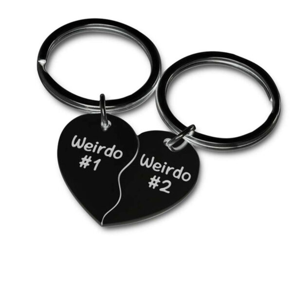 Love Stainless Steel Lettering Keychain Pendant Friend Couple - Image 2