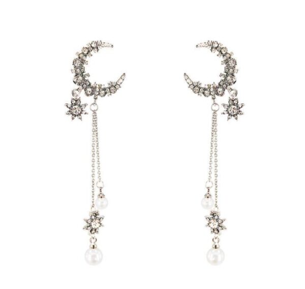 All-matching Long XINGX Tassel Full-jeweled Stud Earrings - Image 4