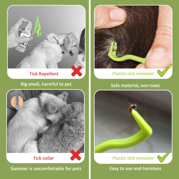 Tick Remover Tool For Dogs - Painlessly Tick Remover For Humans And Cats Pets, 3 Pcs - Image 5