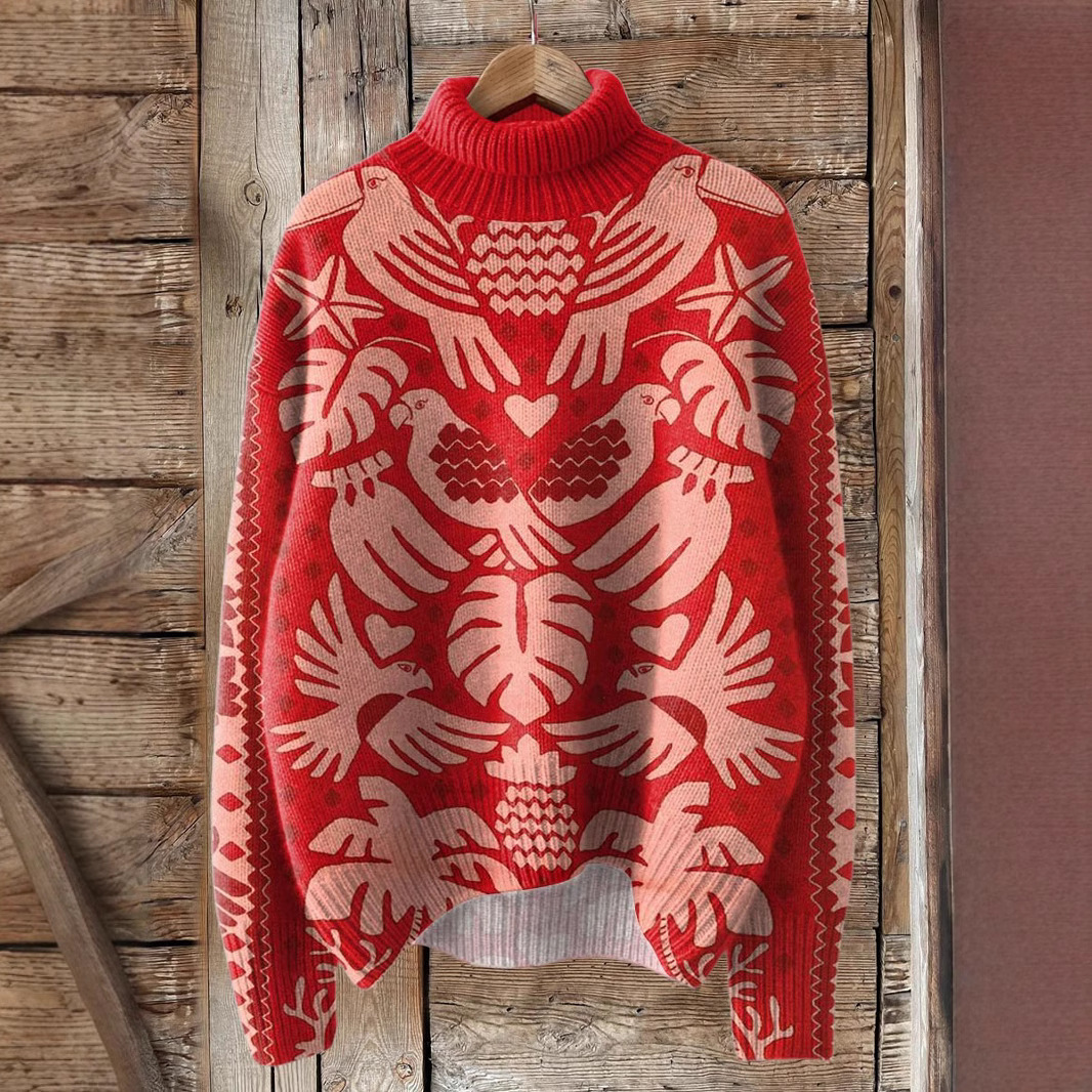 Women's Simple Printed Casual Coat Cardigan Sweater - Image 6