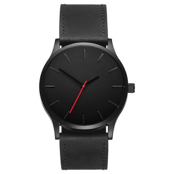 Large Dial Men's Casual Simple Scale Frosted Belt Quartz Watch Crown Bracelet - Image 8