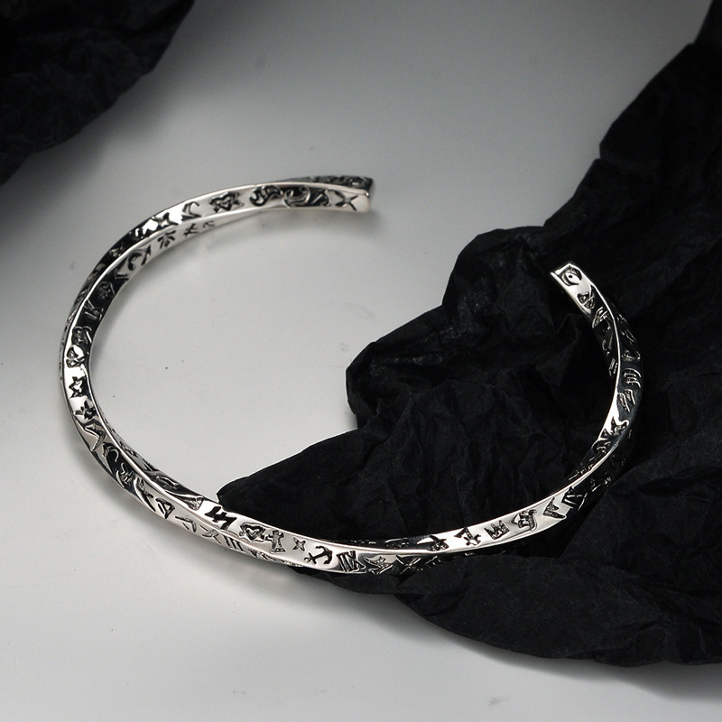 S925 Sterling Silver Mobius Bracelet For Women