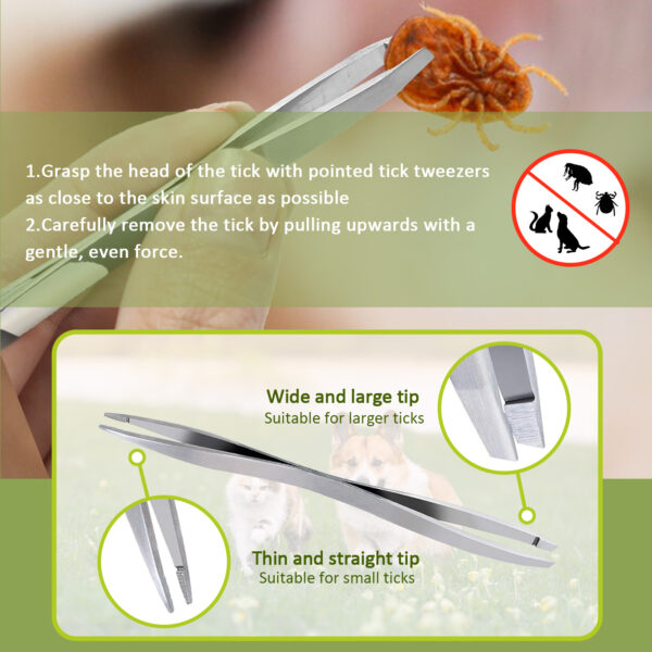 Tick Remover Tool For Dogs - Painlessly Tick Remover For Humans And Cats Pets, 3 Pcs - Image 9
