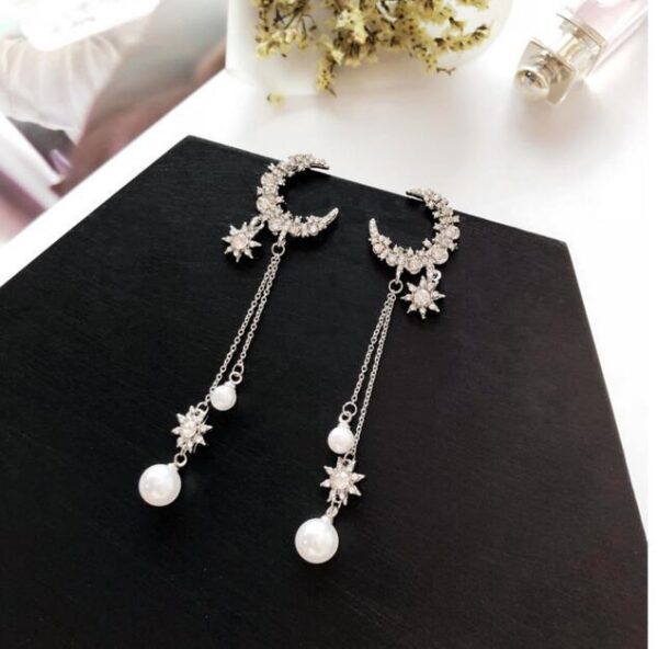 All-matching Long XINGX Tassel Full-jeweled Stud Earrings - Image 3