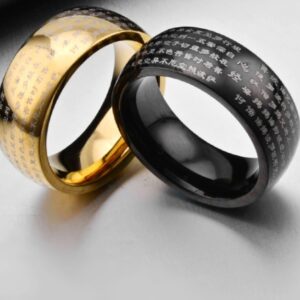 Ban Ruoxin Sutra Men's Ring