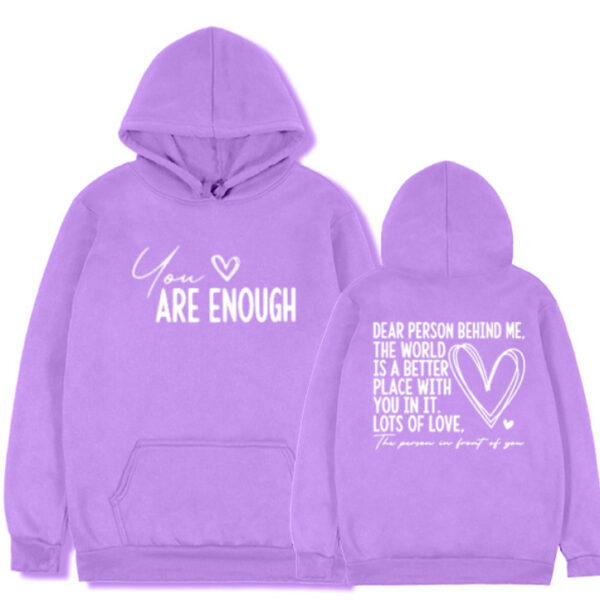 Spring And Autumn Casual Fashion Love Letter Loose Men's And Women's Hoodie - Image 6