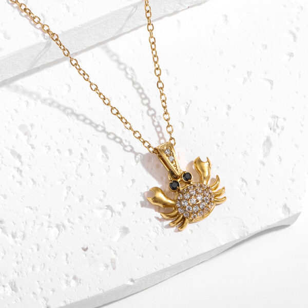 Strong Color Retention 18K Gold Ocean Series Pendant Gold Necklace - Image 8