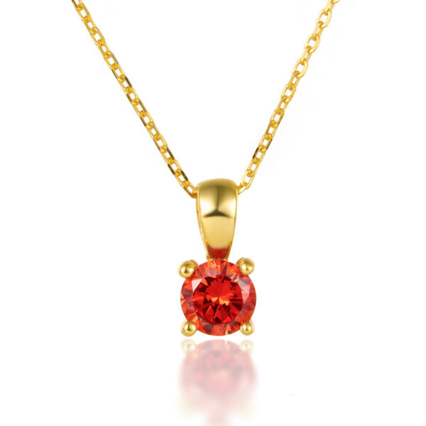 925 Sterling Silver December Birthday Stone Necklace Niche Senior Female - Image 8