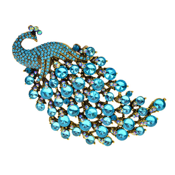 Colorful Peacock Women's Metal Brooch - Image 4