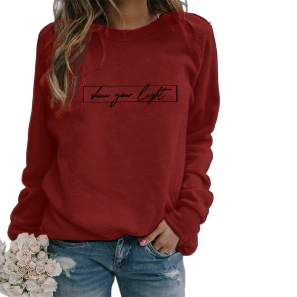 Women's Printed Casual Loose Sweatshirt Shirt - Image 2
