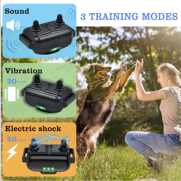 ElDog Pet Training Collar Rechargeable Waterproof Electric Shock Anti Bark R800m - Image 5
