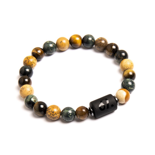 European And American New Natural Picture Tigereye Twelve Constellation Beaded Bracelet - Image 7