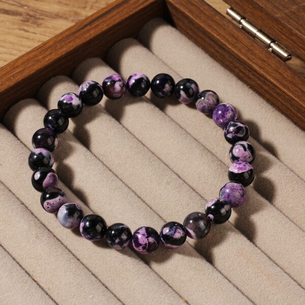Purple Fire Agate Natural Stone Carrying Strap