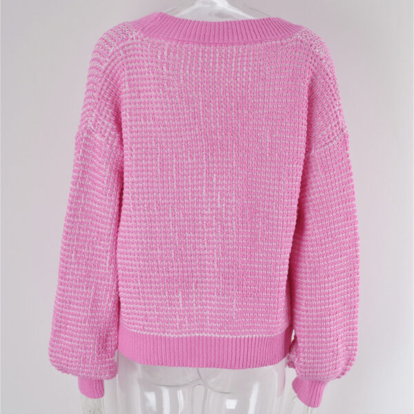 Knitwear Plus Size Button Sweater Short - Image 3
