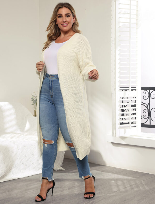 Women's Coat Simple Fashion European And American Style Plus Size Women's Sweater Cardigan - Image 8