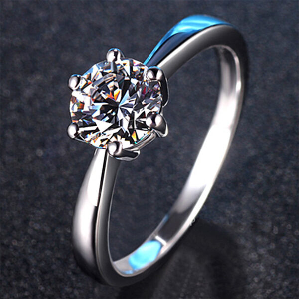 Couple Ring Diamond Ring Sterling Silver Gold Plated - Image 7