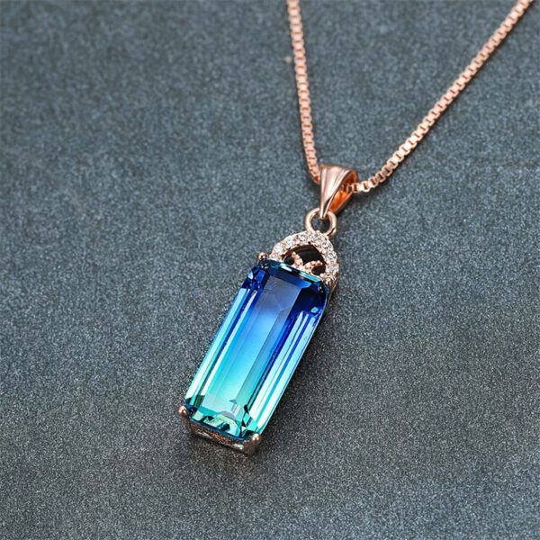 Light Extravagant Love Heart Diamond Square Pendant Necklace - Image 6