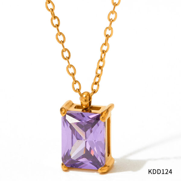 Necklace Stainless Steel Girl Zircon Female - Image 5