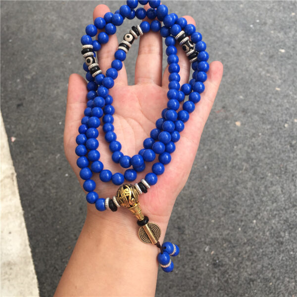 Lapis Lazuli Multi-circle With Tibet Beads 108 Bracelets - Image 4