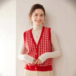 Cashmere Knitted Cardigan Sleeveless Vest Coat