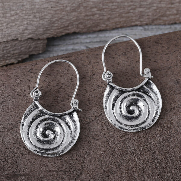 Simple Geometric Gypsy Curved Metal Earrings