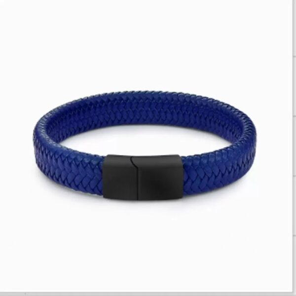 Men's Leather Magnetic Buckle Bracelet - Image 5