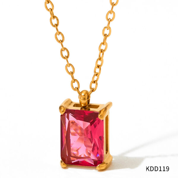Necklace Stainless Steel Girl Zircon Female - Image 9