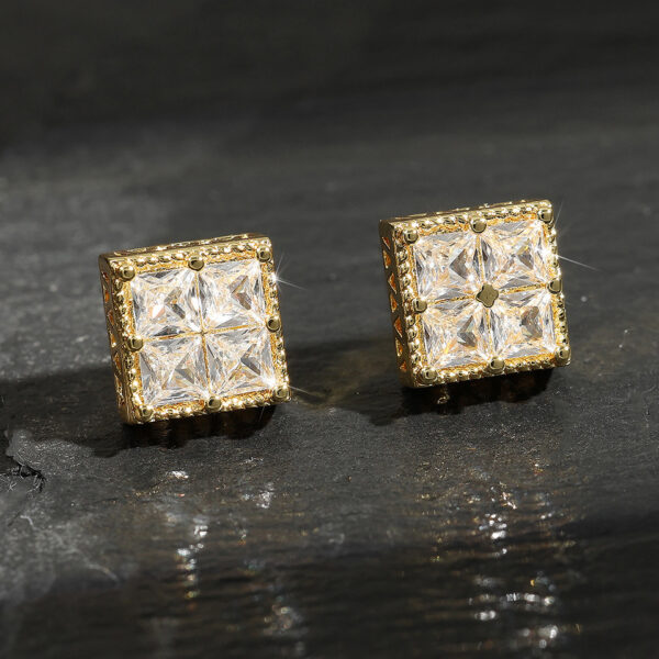 European And American Fashion Cool Square Earrings - Image 5