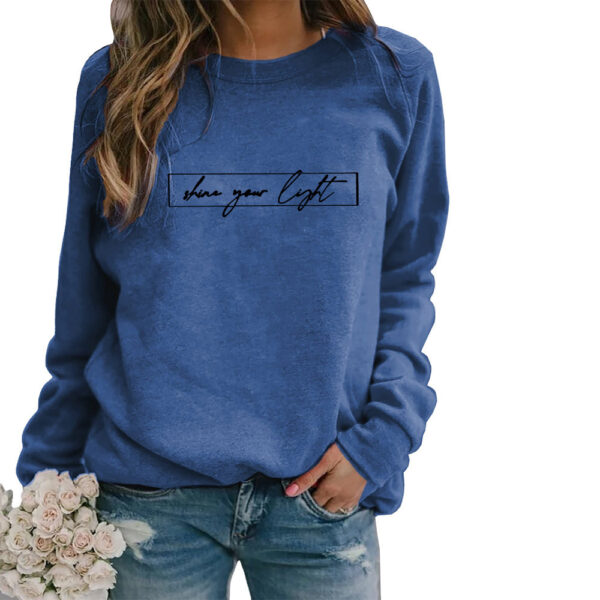 Women's Printed Casual Loose Sweatshirt Shirt - Image 3